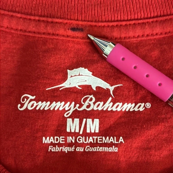 Tommy Bahama It's Glow Time Graphic T Shirt in Red - Size Medium - Picture 7 of 9
